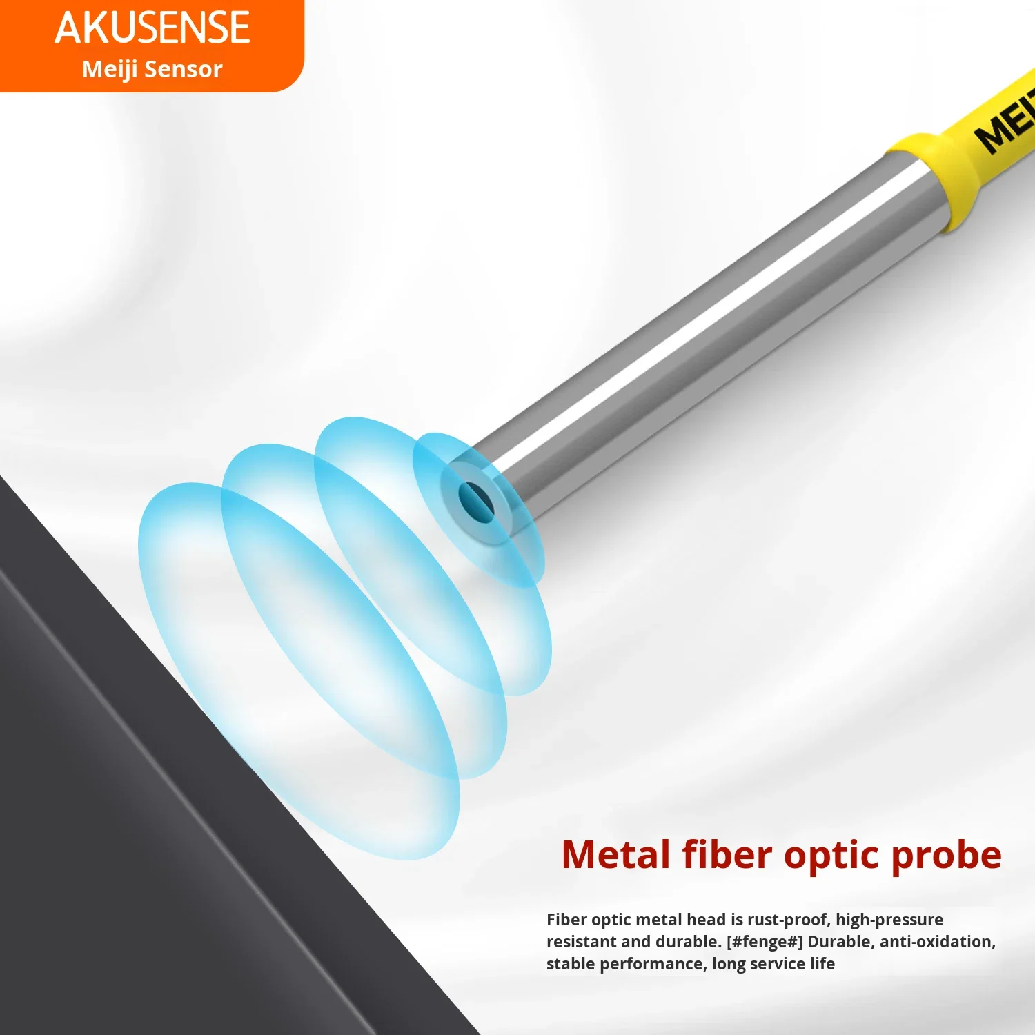 AKUSENSE PD-W32-Q High Elastic Fiber Optic Sensor Probe Diffuse Reflection Through-Beam 0.1ms Response 5V NPN/PNP Micro Part
