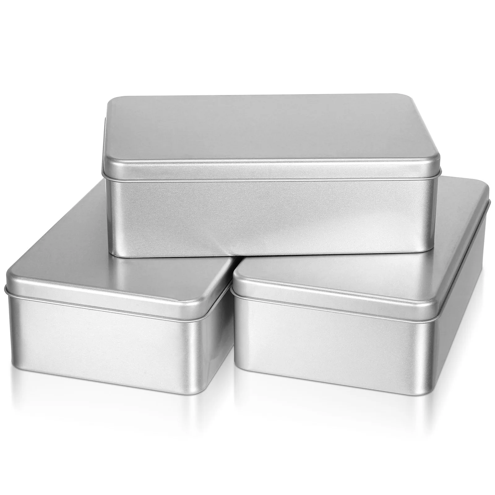 3Pcs Tinplate Storage Boxes Cookie Multipurpose Festive Candy Gift Boxes for Packaging Baking Snacks Party Favors