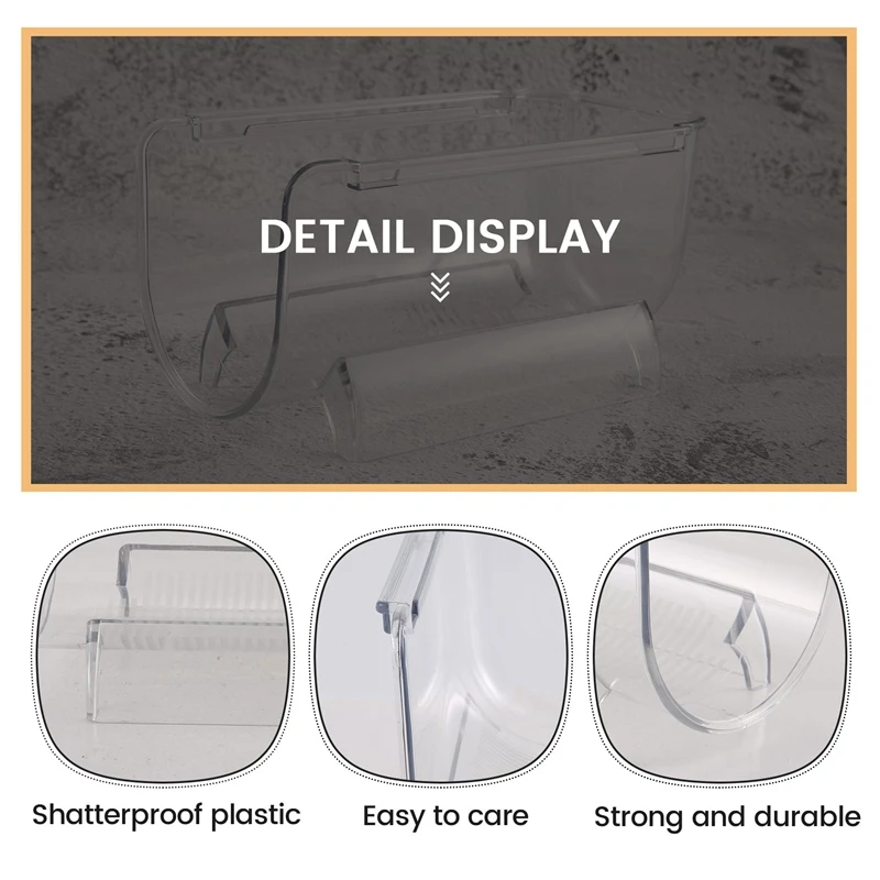 4Pcs Refrigerator Wine Holder,Clear Stackable Plastic Wine Rack Storage Water Bottle Organizer Water Bottle For Fridge