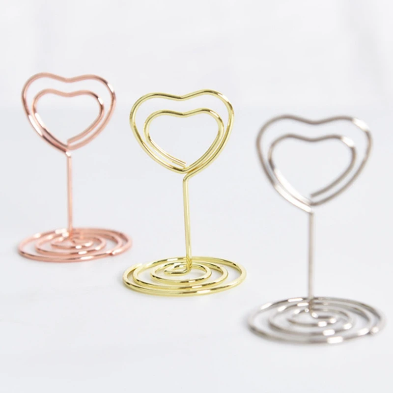 Photo Clip Office Decoration Iron Message Clip Card Clip Office Desk Decoration Heart-Shaped Creative Message Clip