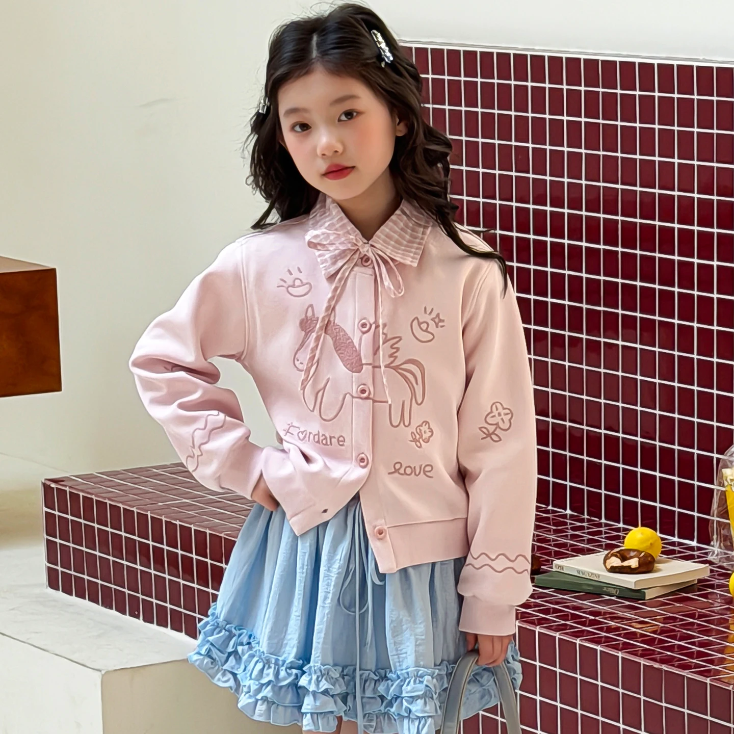 Girls' outerwear for spring Korean style children's high-end fashion suitable for girls' big children's spring and autumn styl
