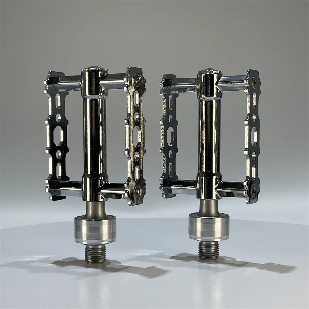 

Bicycle polished silver pedals quick release for brompton pedal plate silver