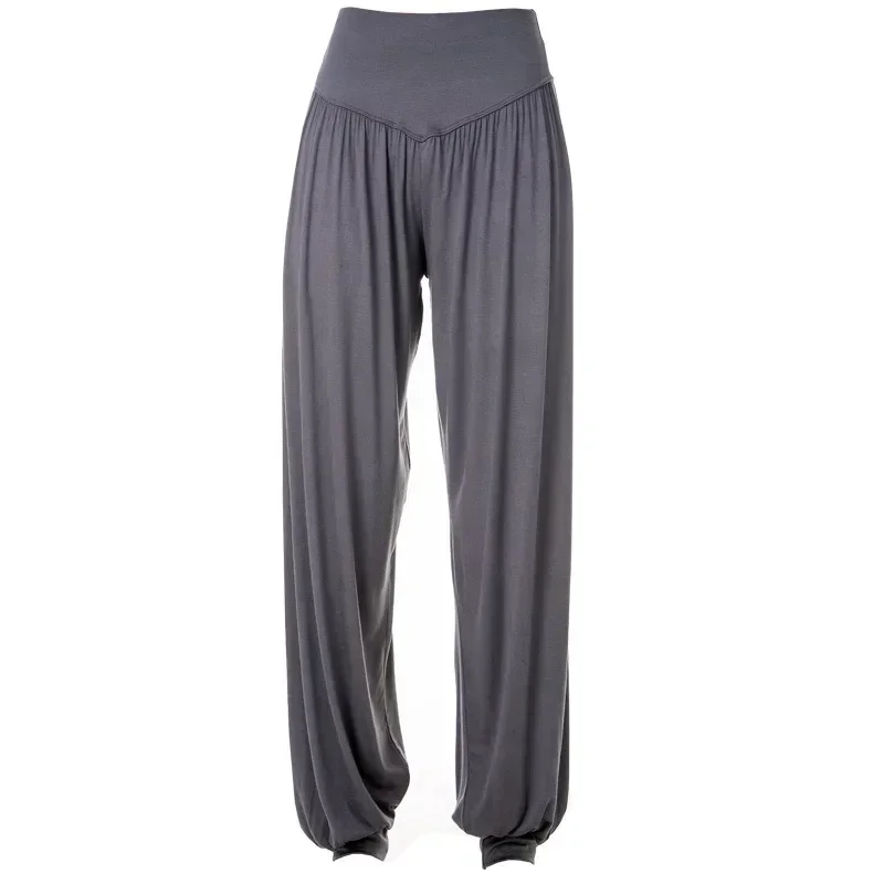 Pantalones de Yoga de talla grande para Mujer, mallas deportivas coloridas, bombachos de baile, TaiChi, Modal, Ropa Deportiva para gimnasio