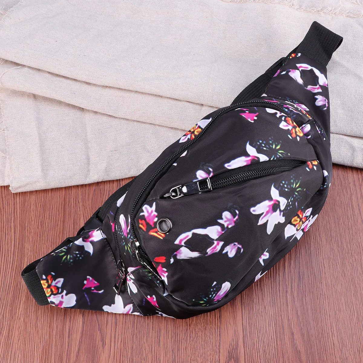 حقيبة خصر متعددة الوظائف مقاومة للماء، قماش منسوج قوي وخفيف الوزن، مثالي للجري والسفر والمشي لمسافات طويلة وركوب الدراجات ومشي الكلاب #1