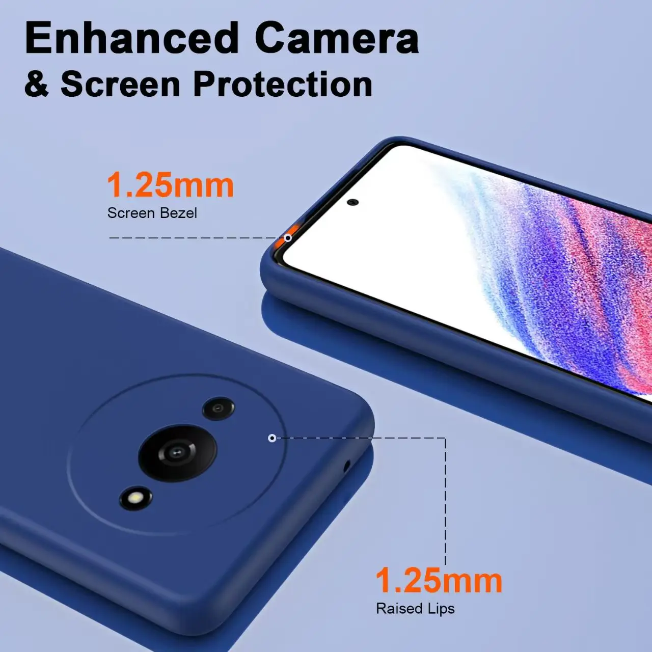 Für Xiaomi Redmi A3 Fall Für Xiaomi Redmi A3 Abdeckung Original TPU Stoßfest Flüssigkeit Silikon Schutzhülle Telefon Zurück Abdeckung Funda – Detail 4