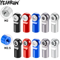 YEAHRUN 10 pezzi in lega di alluminio M2 M2.5 giunti a testa sferica con estremità stelo supporto cravatta vite destra per modello RC auto barca aereo camion