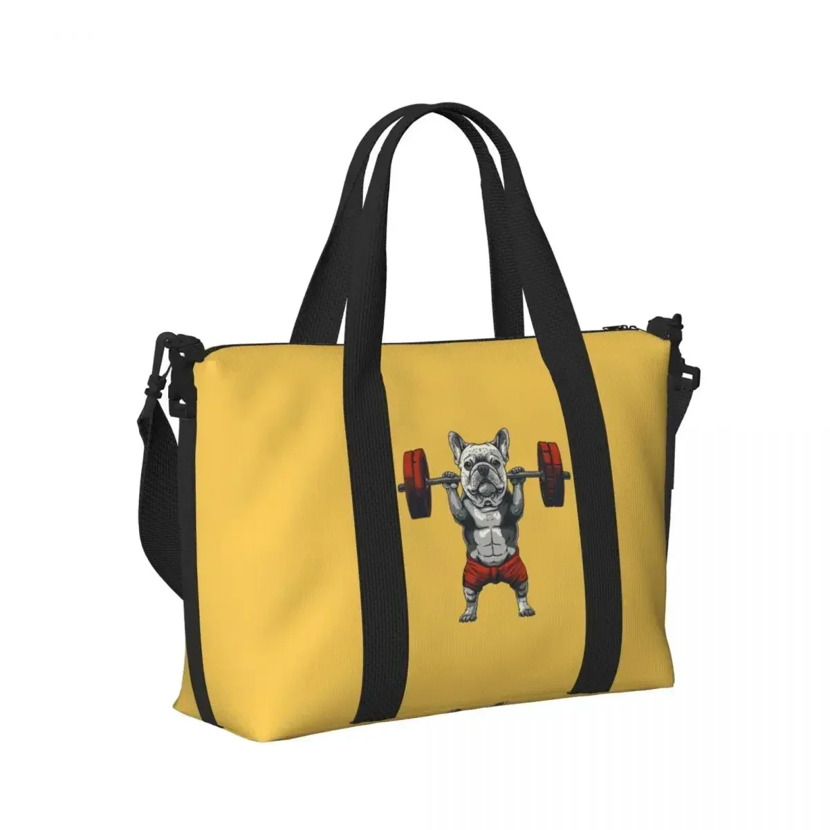 Gym French Bulldog Weightlifting Beach Travel Bag Large Capacity Tote Bags for Gym Sport Women Shopping Duffle Shoulder Bag