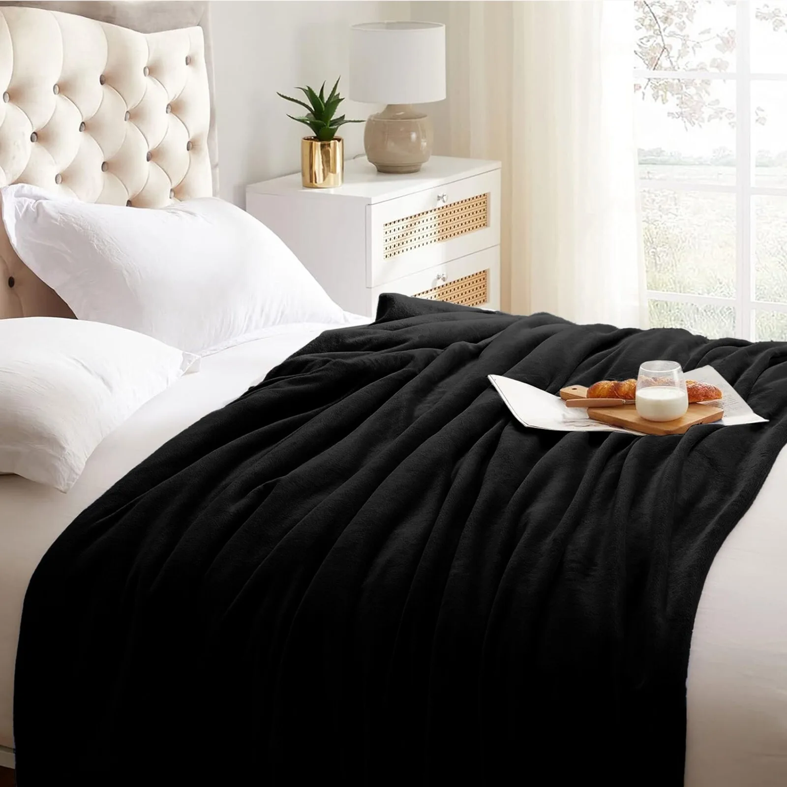 Large Super Soft Fleece Blanket Reversible Faux Fur Sofa Bed Throw Travel Throw Blanket