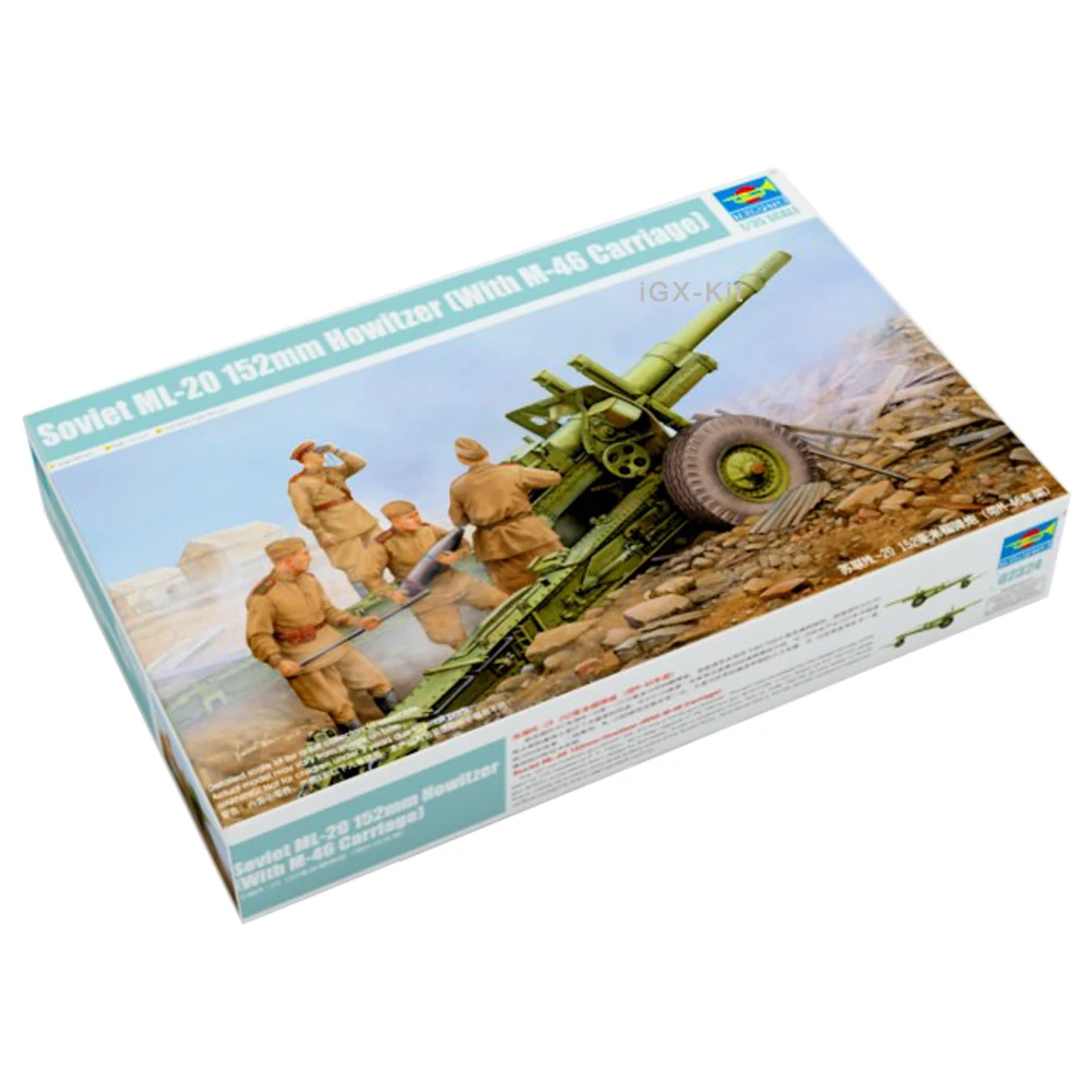 Trumpeter 02324 1/35  Soviet ML-20 ML20 152mm Howitzer W/ M-46 Carriage Military Gift Plastic Assembly Model Toy Building Kit