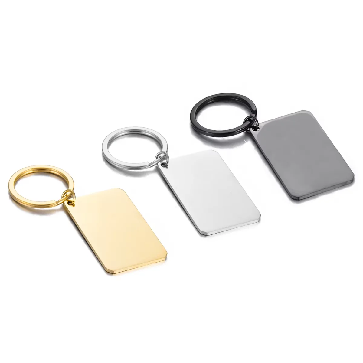 1 قطعة شعار مخصص اسم الليزر نحت المفاتيح الفولاذ المقاوم للصدأ قلادة كيرينغ مفتاح سيارة الديكور مجوهرات للرجال النساء هدية