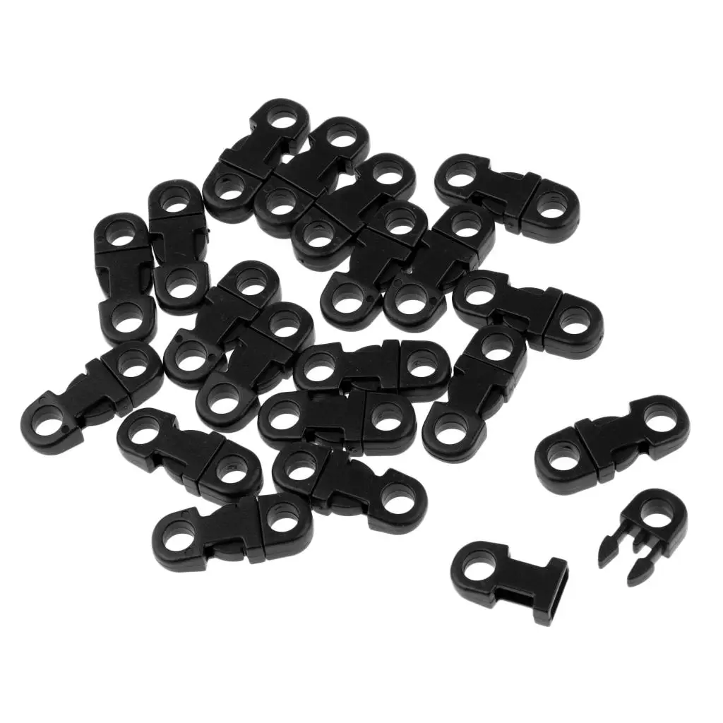 20pcs Paracord Bracelet 5mm Cord Side Release Buckle Lock carabiner