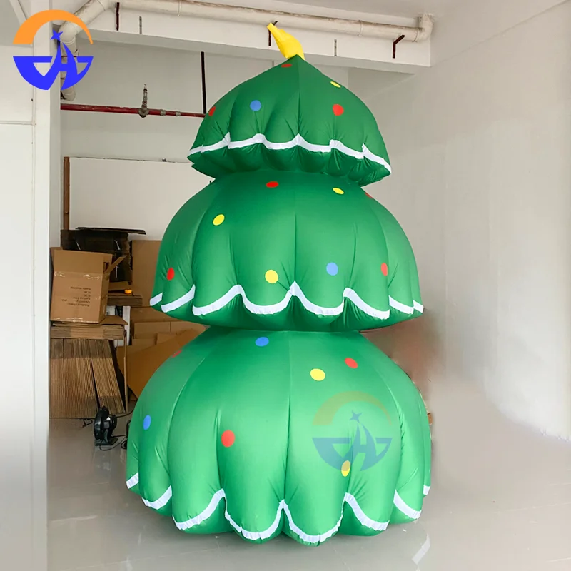 Grande modelo de árvore de Natal inflável Decoração de atmosfera festiva de quintal ao ar livre de Natal