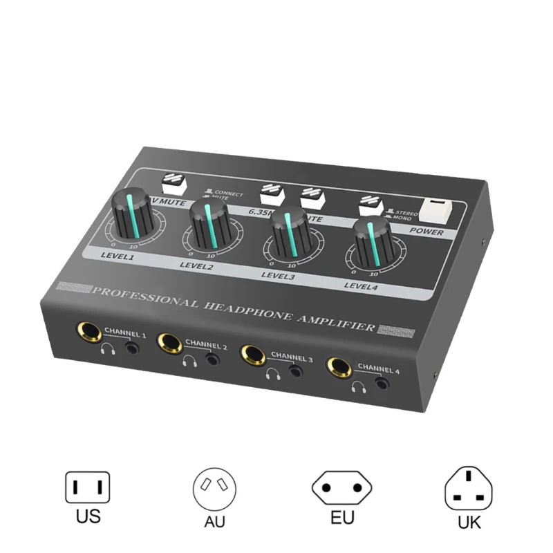 

HA340 Auditory Distributor 3 Input 8 Output Auditory Splitter Earphone Switcher Headphone Amplifiers