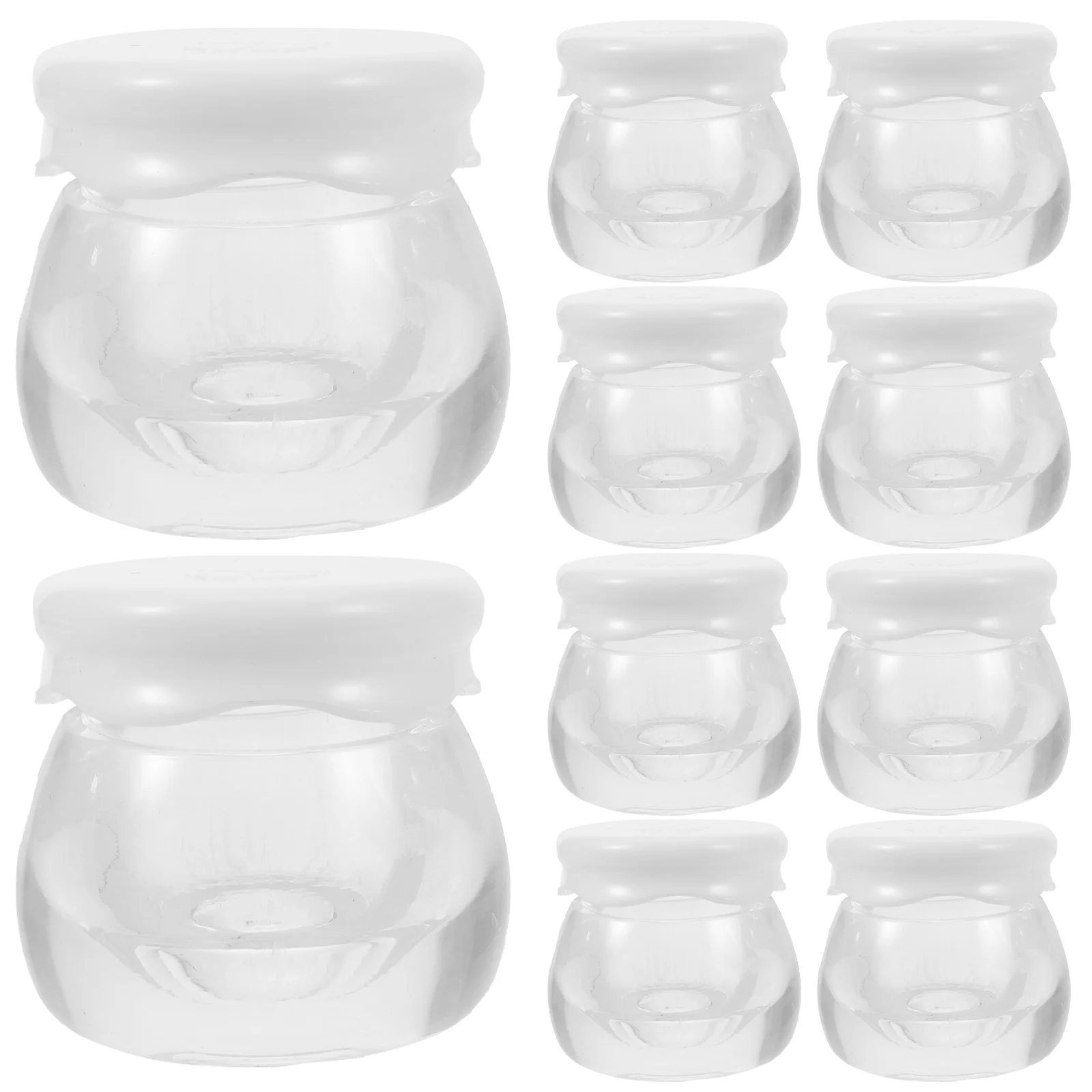 

10pcs 10g Clear Acrylic Containers Portable Travel Size Face Cream Jars Refillable Empty Bottles Storage Vials