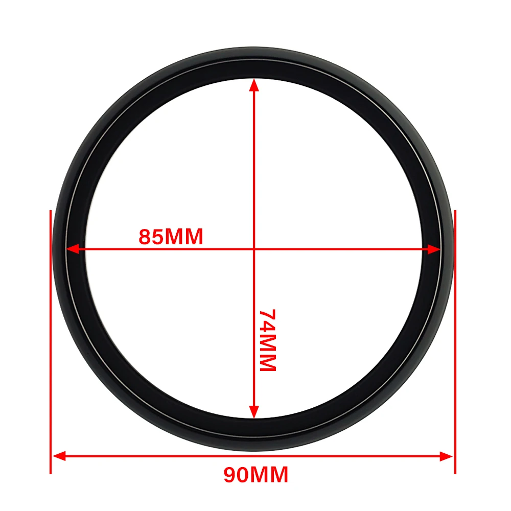 New Universal Silver or Black Stainless Steel Bezel For 52mm 85mm Gauge Meter