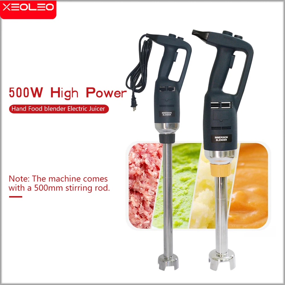 XEOLEO 500W Variable Speed Professional Heavy Duty Handheld Blender Commercial Immersion Food Mixer Food Processors