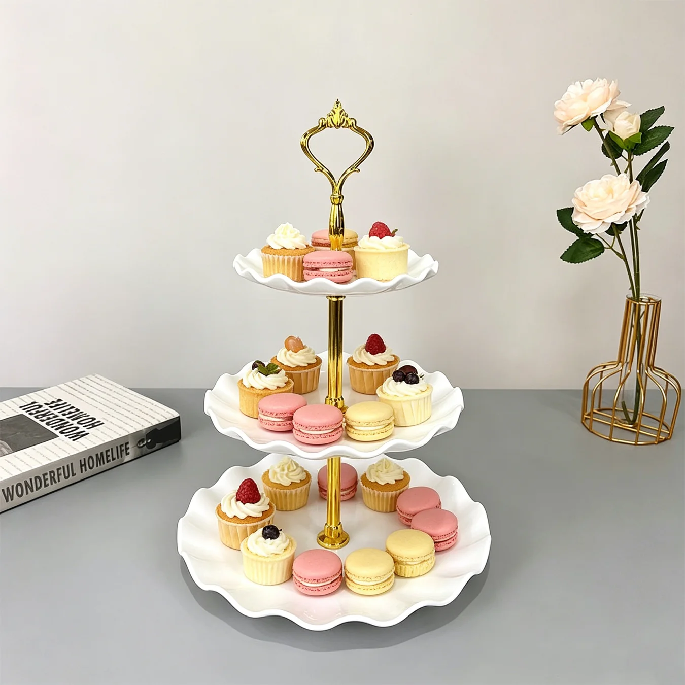 2/7pcs Premium Cake Stand Set - Perfect for Birthday Parties, Holiday Gatherings, Weddings, Valentine's Day, and Afternoon Tea