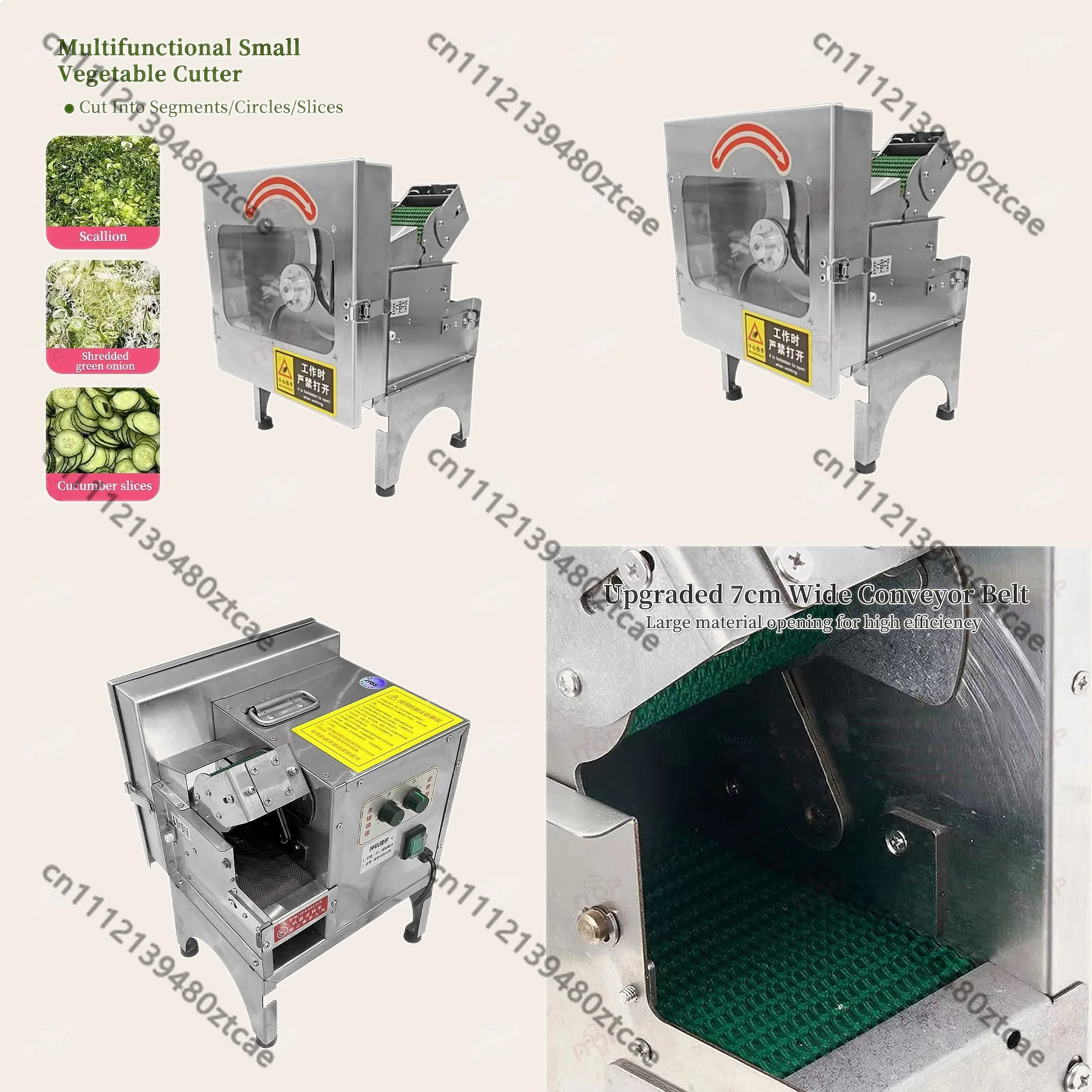 

Commercial Vegetable Slicer Automatic Shallot Cutter Electric Onion Dicer 1.5-35mm Adjustable