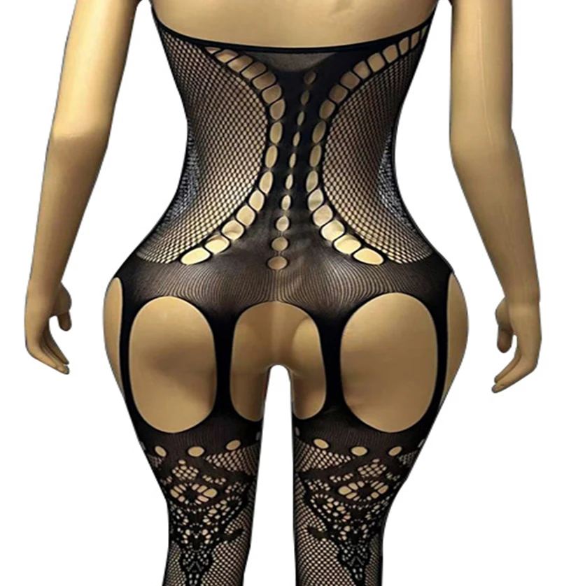 Sexiest Body Stockings For Big Size Women Hot Crotchless Hipless Design Erotic Outfits Floral Tights Blue Lingerie Free Shipping