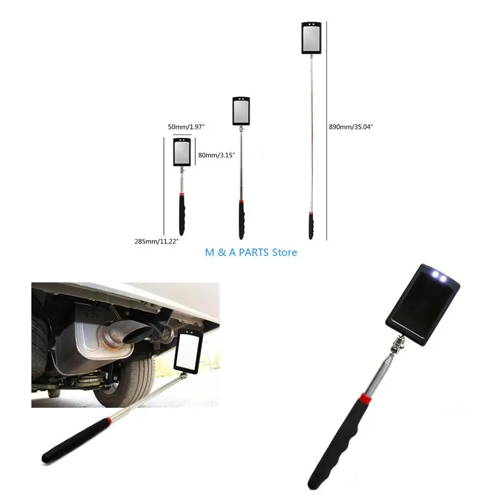 مرآة التفتيش القابلة للتمديد U1JF لأداة فحص المصباح LED LED للسيارات #1
