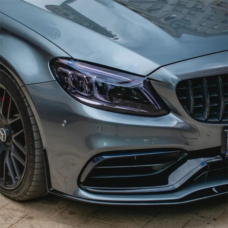 Front Bumper Lip Diffuser Spoiler for Mercedes-Benz C Class W205 C205 S205 C63 C63s Coupe  AMG 2015-2022 Body Kit Protection