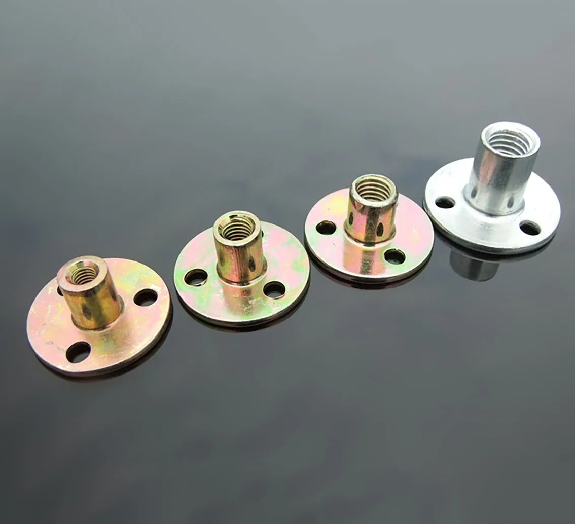 2Pcs Flange Motor Shaft Coupling Three-hole Nut M6 M8 M10 M12 Iron Plate Nut For Boat Car Model Airplane