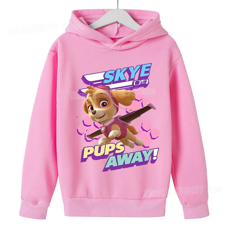 Cartoon PAW patorl children's hoodie Skye Marshall printed sweatshirt cute casual boy and girl loose top spring autumn clothing