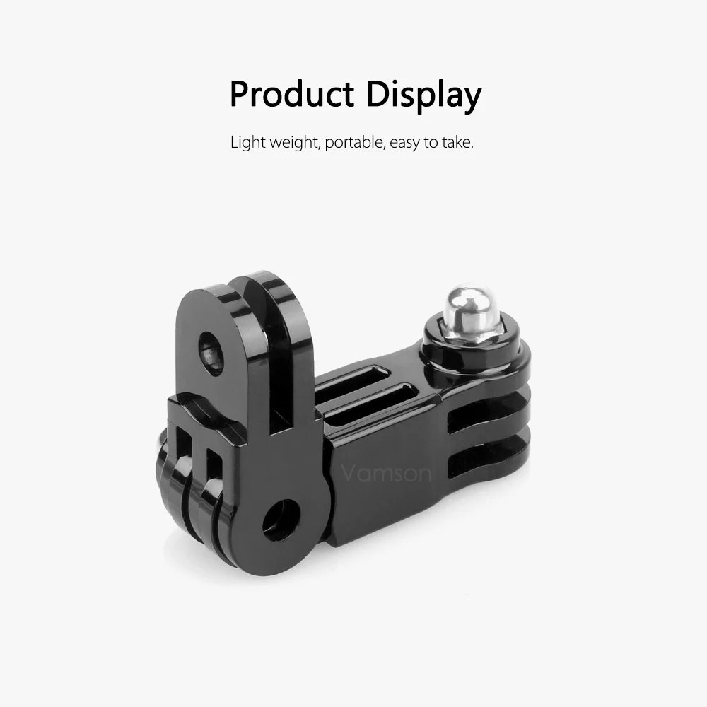 Vamson for GoPro Hero 10 9 8 Long Short Adjust Arm Straight Joints Mount for Insta360 One for SJCAM for Gopro Accessories 3pcs