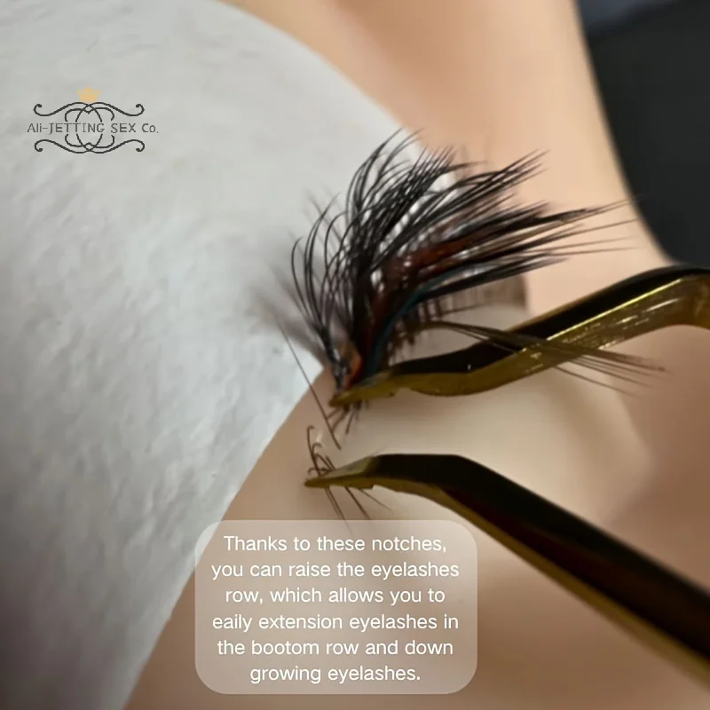 New Designed Precision Isolation Lash Extension Tweezer Strategic Angle Opening Jaws Separator Tweezers For Eyelash Extension