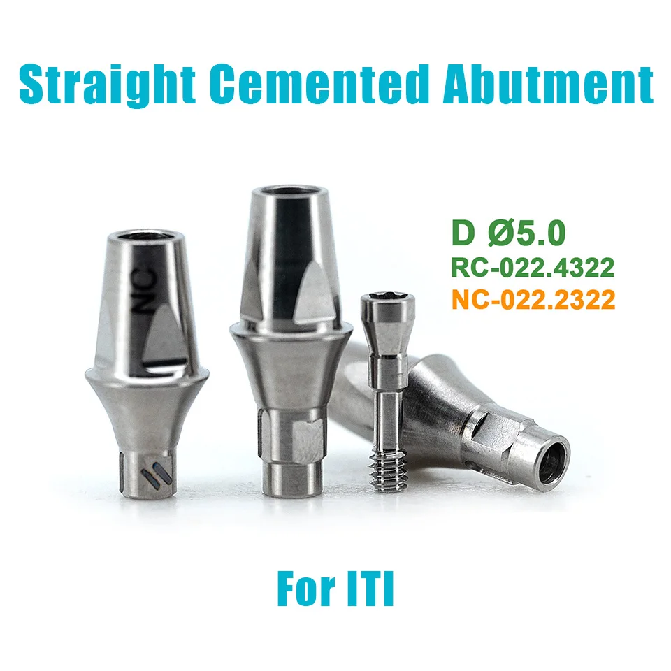 10Pcs Grade 5 Titanium Straight Abutment Fit Straumann ITI Dental Lab Implant Abutment NC RC Prosthetic Component Factory Direct