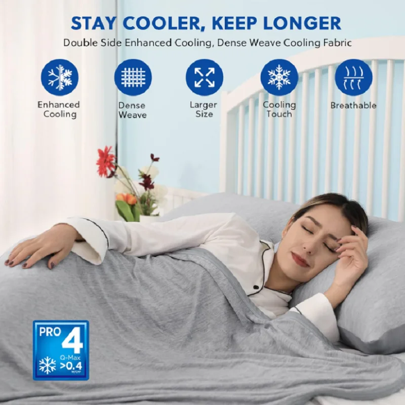

Cooling Blankets for Hot Sleepers Summer Blanket Thin Lightweight Breathable Soft Enhanced Cooling for Bed Couch Sofa