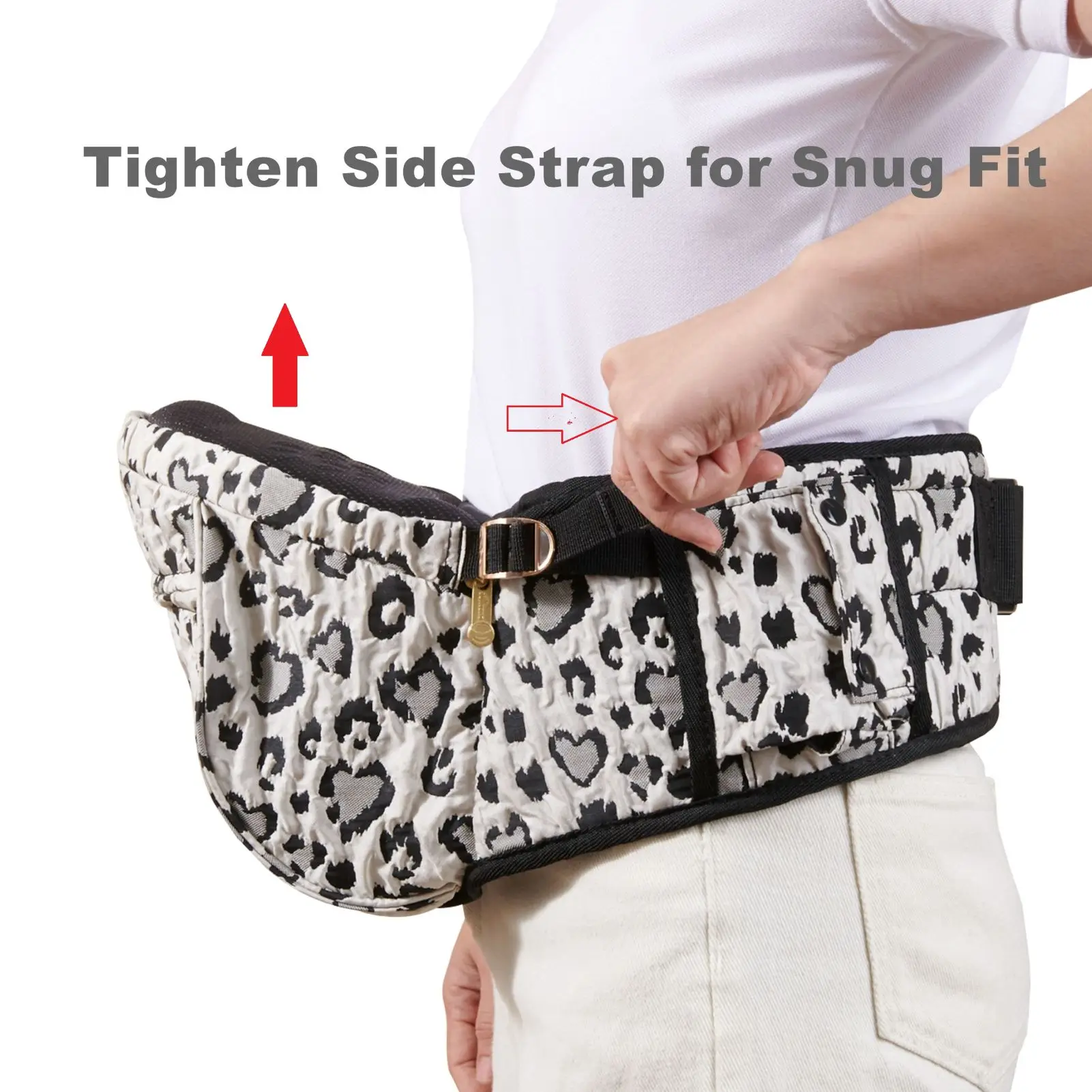 SUNVENO Baby Carrier Fashion Leopard Print Waist Stool Non-Slip Hip Seat Surface for 3-36months Newborns & Toddlers