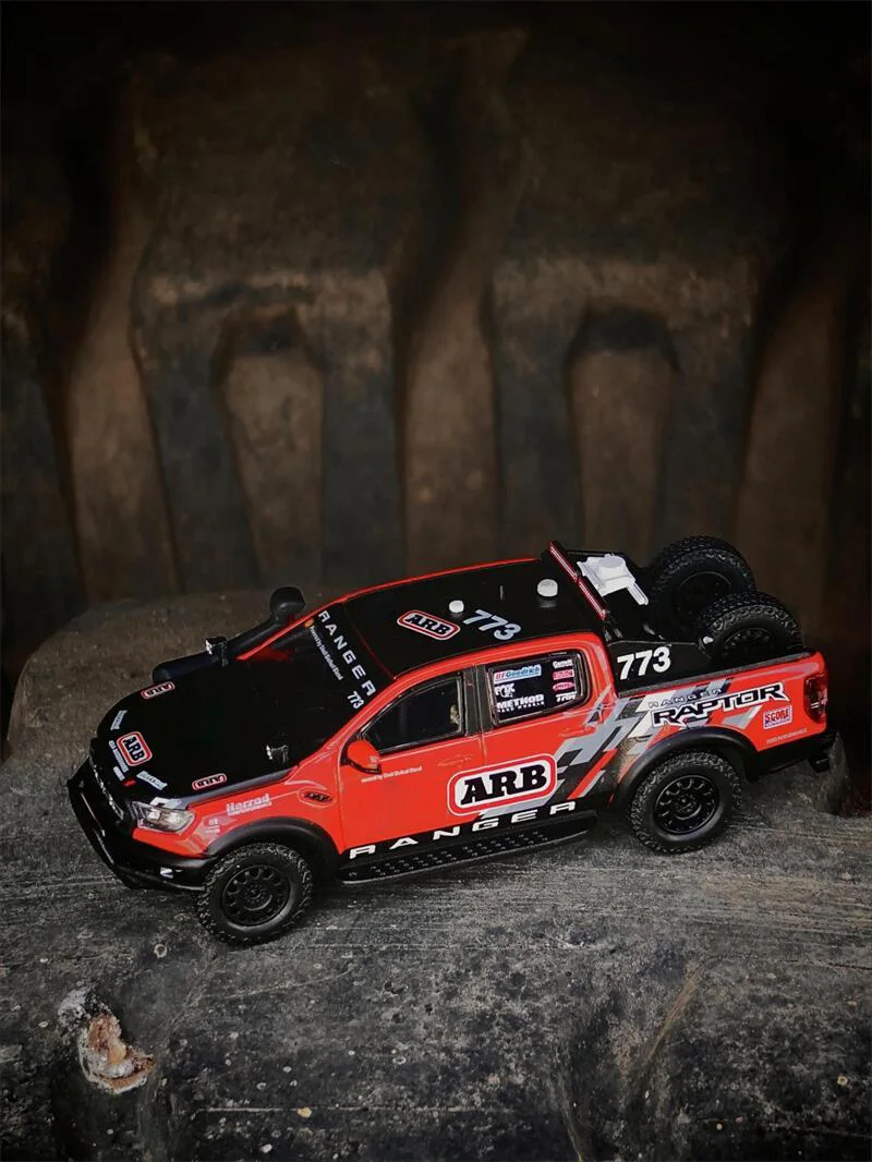 

MK Miniatures 1:64 Ranger Raptor 2024 Baja racing Limited499 Red Diecast Collector's Vehicle Model Car