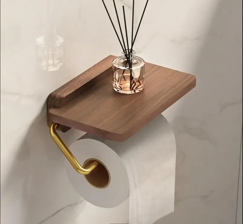 

Wall Hanging Paper Towel Holder Toilet Holders Rack Bathroom Shelf Napkin Tissue