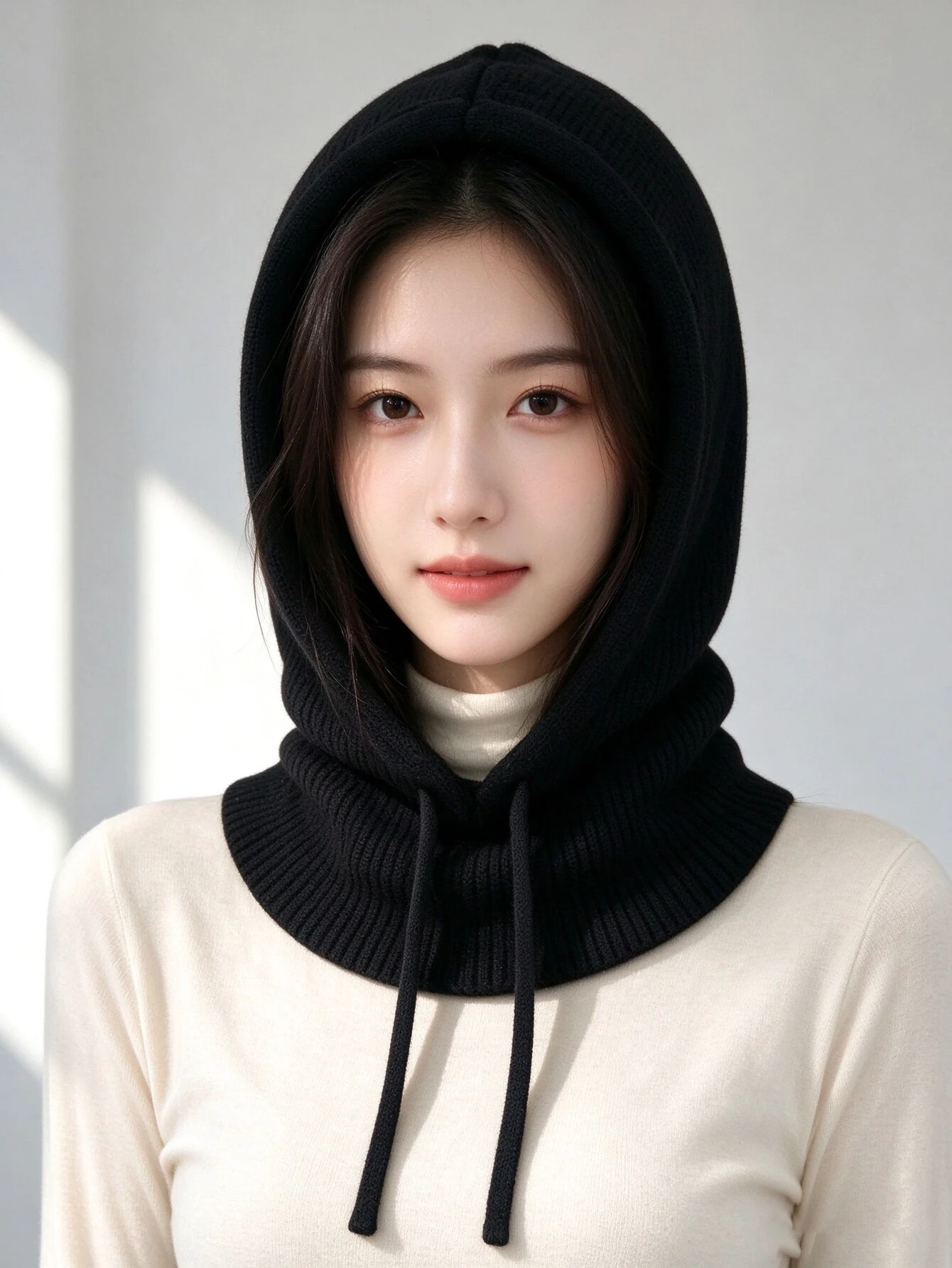 Autumn and Winter New Balakla Hat Knitted Baotou Hat Autumn and Winter Men's and Women's Hats Hoodie Neck Integrated Knitted Hat