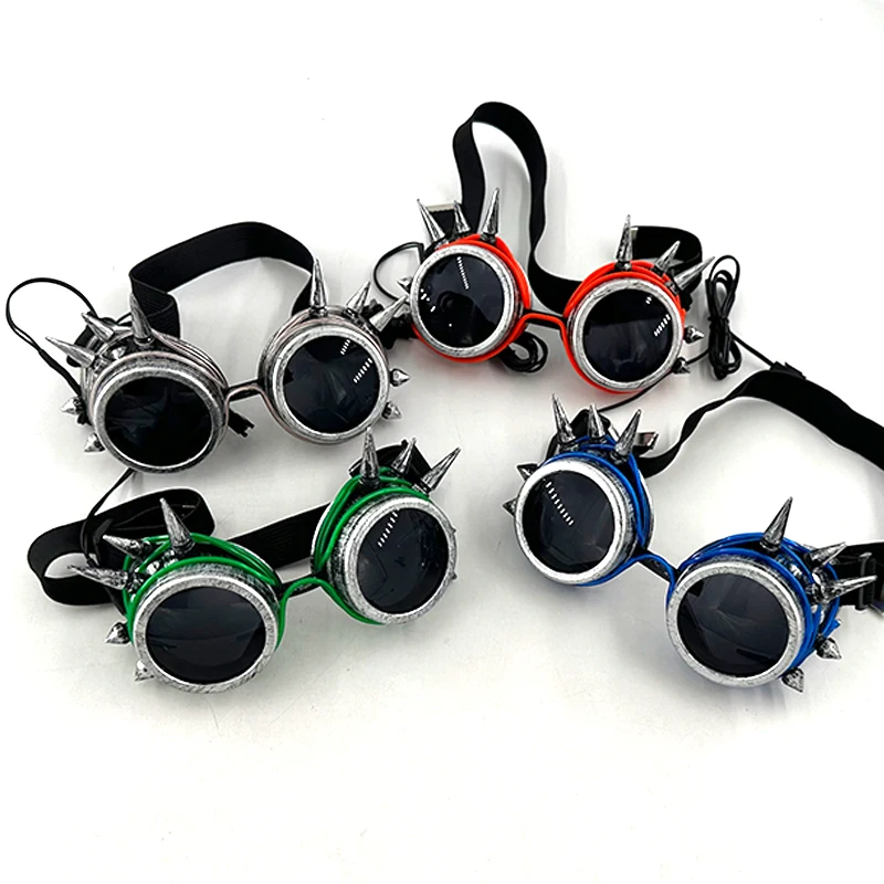 LED Neon leuchtende Brille leuchten Rave Kostüm Party Dekor DJ Club Brillen Leistung Requisiten ändern Farbe Ball Brillen – Detail 25