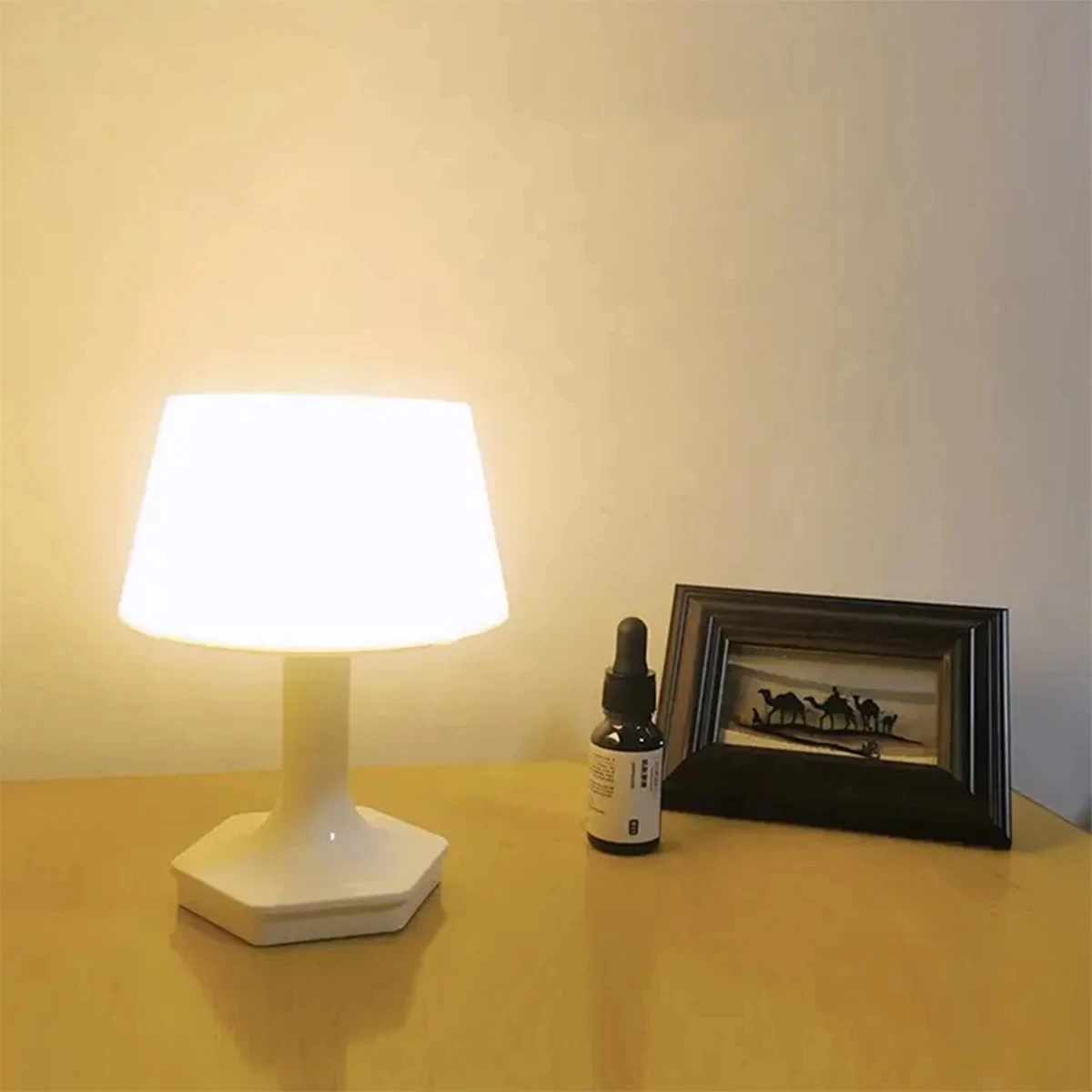 Desk Lamp Two Colors Switch USB Bedroom Reading Light Rechargeable Eye Protection Light Night Light Decoration Study Table Lamp