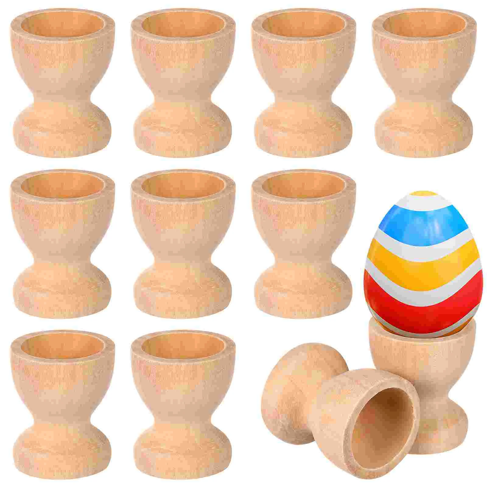 15 Pcs Wooden Egg Tray for DIY Cup Extreme Simple Paperweight Ramen Noodles Stands Toys Decorate Holder