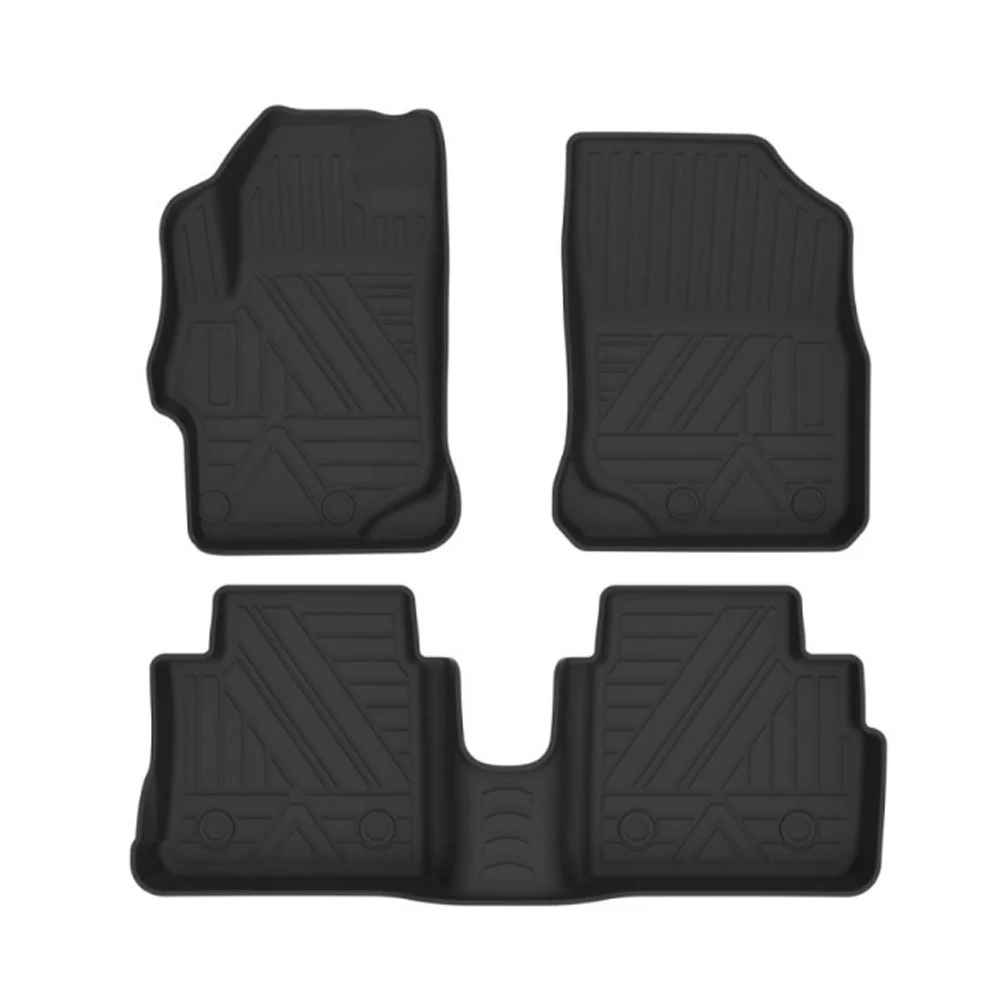 Car Floor Mats TPE Foot Mats Odorless Pad Waterproof Accessories Washable For Citroen C3-XR 2015-2021 LHD Car Foot Pads