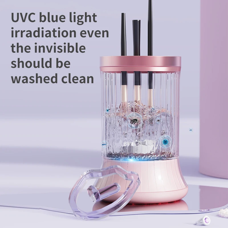 ماكينة تنظيف فرش المكياج القابلة لإعادة الشحن، أداة تجفيف التنظيف متعددة الوظائف #1