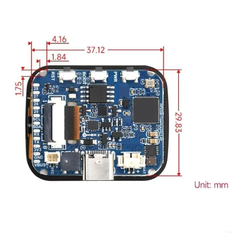 Q1JC RP2350 1.69IN касается экрана LCD Плата разработки быстрая тактовая скорость 150 МГц