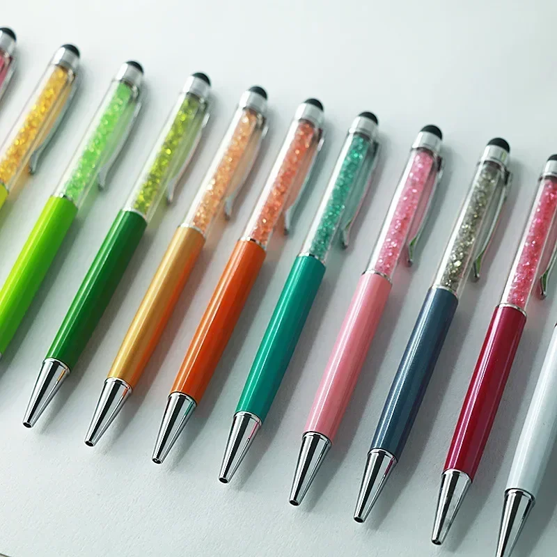 A30PCS Touch Screen Crystal Ballpoint Pen Advertising Pen Rhinestone Capacitive Touch Screen Pen