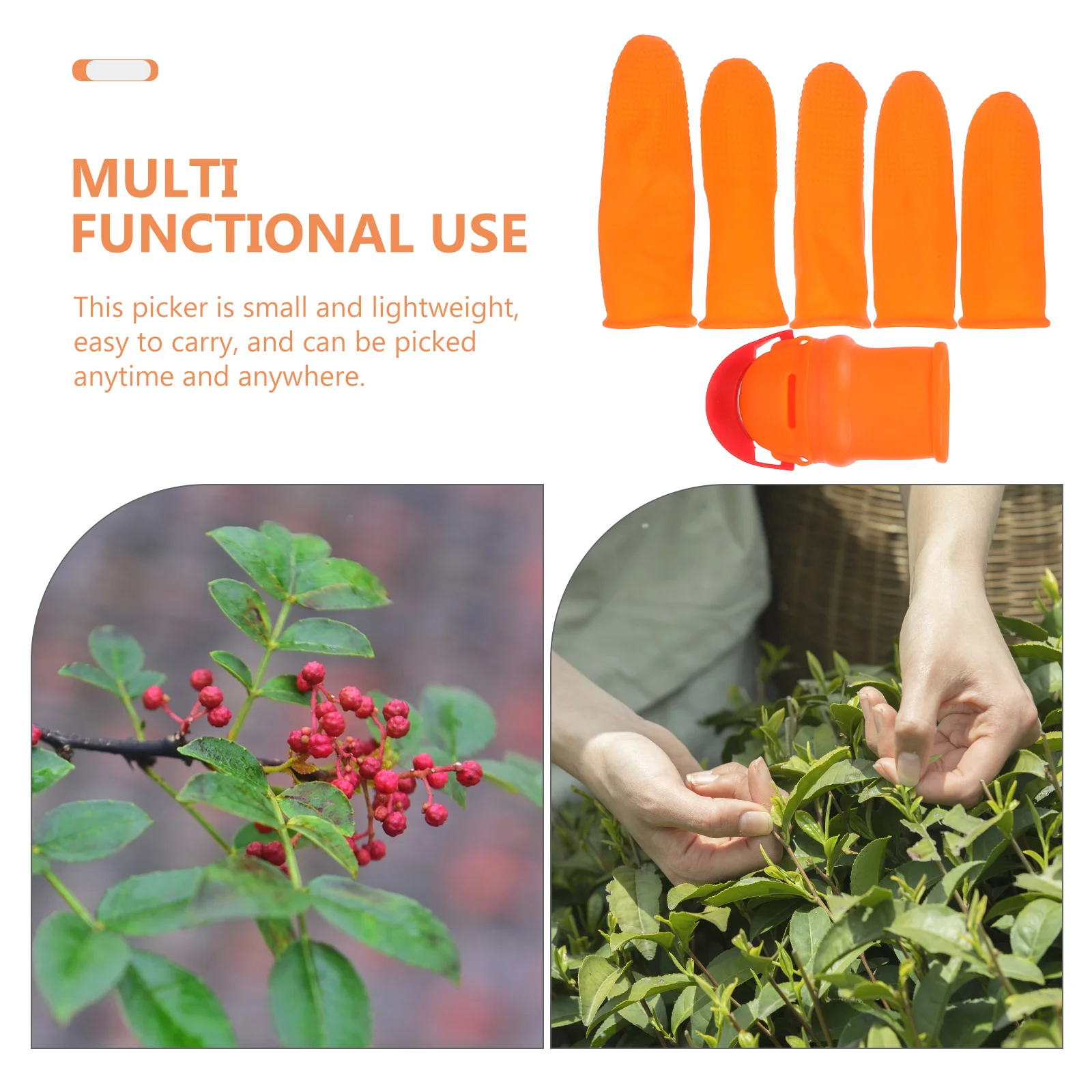 1Set Finger Separator for Garden Portable Thumb Cutter Efficient Pepper and Small Fruit Harvesting Gardening Hand Tools Kit