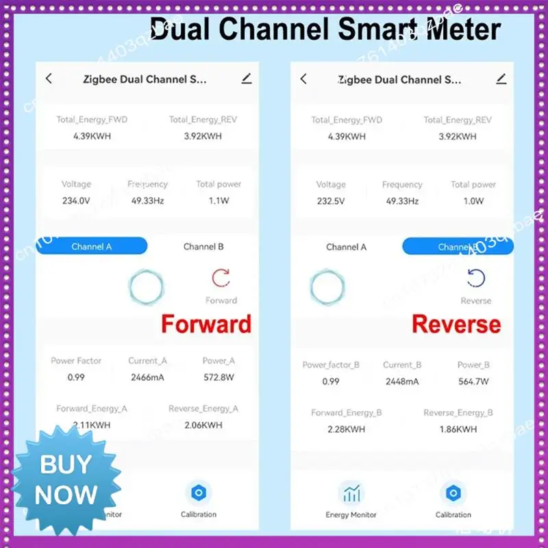 

Горячий счетчик энергии Ltem Zigbee Wi-Fi, двунаправленный с датчиком тока зажима Tuya Smart App Monitor Power 80A 240V, 2 канала 2CT