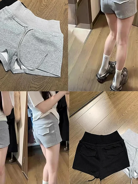 

ay Удлиняющие повседневные брюки для женщин, летние новые большие размеры, тонкие трапециевидные брюки, прямые орты, Spicy Girl Bodycon, горячие орты