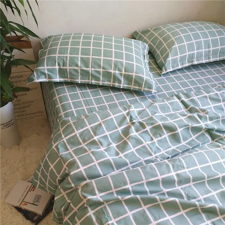 

Pillowcase 3-Piece Comfortable Cotton Duvet 4-Piece Soft Bedding Bed Hotel Fitted Nordic Modern Sheet Set Cover Flat Breathable