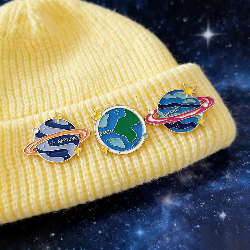 

Новинка! Эмалевые значки серии «Планеты»: металлические броши-значки для украшений и подарков для любителей космоса