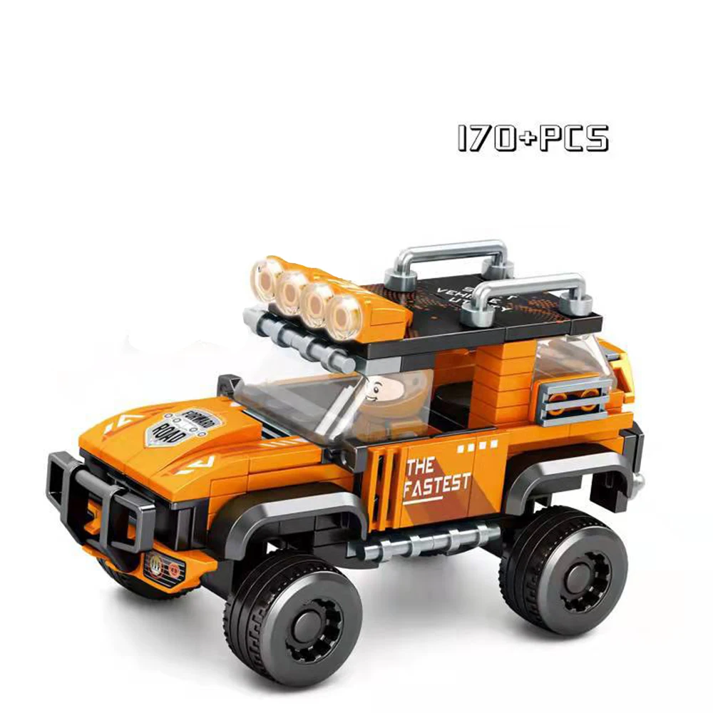 1pcs SUV Jeep Car Building Blocks New City MOC Classic Model Brick kids For Puzzle educational TOY Birthdays New Year Gifts