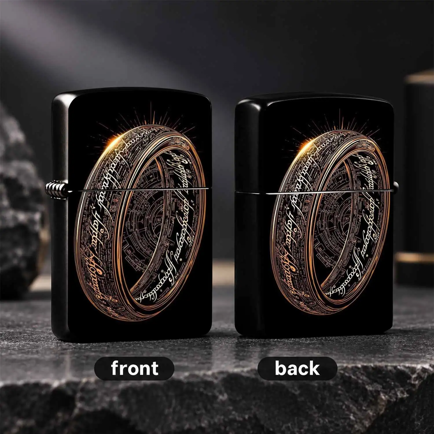 Creative One Ring Themed Portable Igniter Multi-Scene Universal Use For Daily Outdoor Activities Exquisite Classic Peripheral Present High Aesthetic Practical Item Ideal For Gifting And Personal Use A Humorous And Interesting Lighter