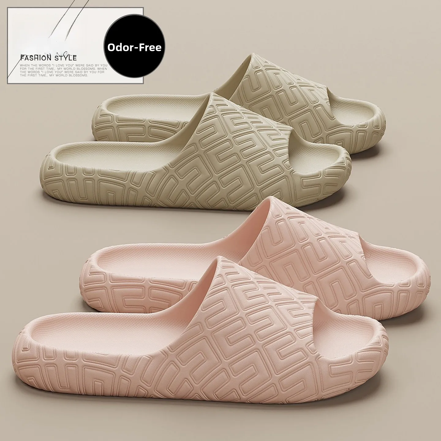 

EVA Anti-Slip Odor-Resistant Indoor Bathroom Silent Slippers Women's 2026 New Style Comfortable Home Slippers Wear-Resistant ...